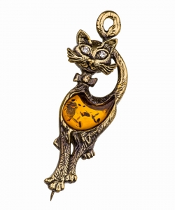 Brooch Cat glamorous Q161AM