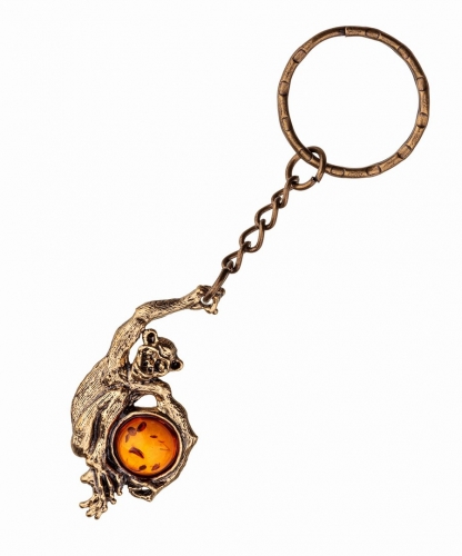 Keychain Chimpanzee with a ball Monkey IVR586