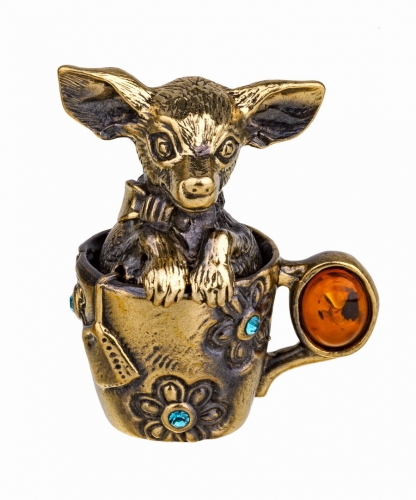 Chihuahua thimble in cup YVAF56