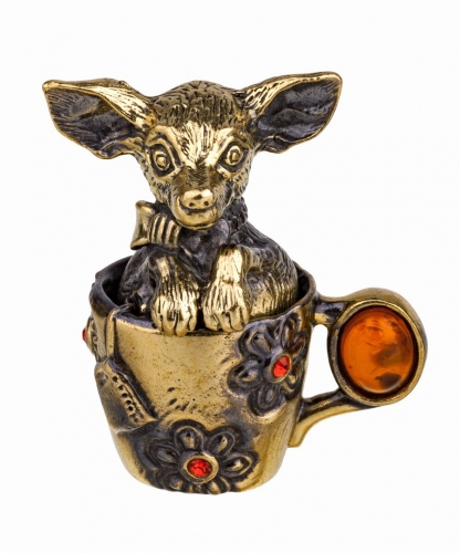 Chihuahua thimble in cup YVAF56