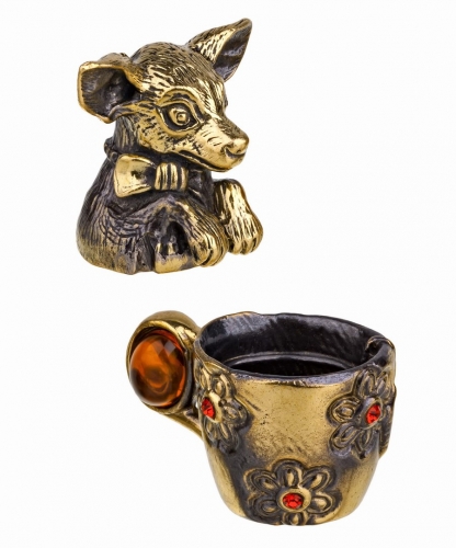 Chihuahua thimble in cup YVAF56