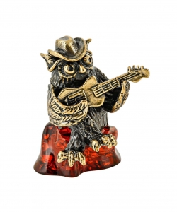 Bird Owl with guitar R105RB