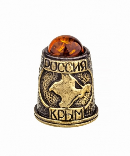 Thimble Crimea-Putin with cabochon A5KO66