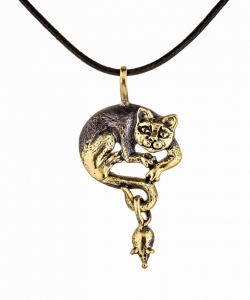 Pendant Cat with Mouse GF85RD