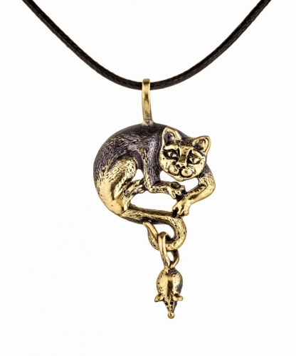 Pendant Cat with Mouse GF85RD