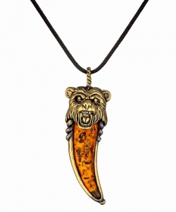 Bear Fang Pendant in AHE6CL frame