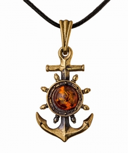 Pendant Anchor with cabochon 11ZBM1