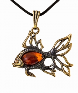 Golden Fish Pendant A4W2H5