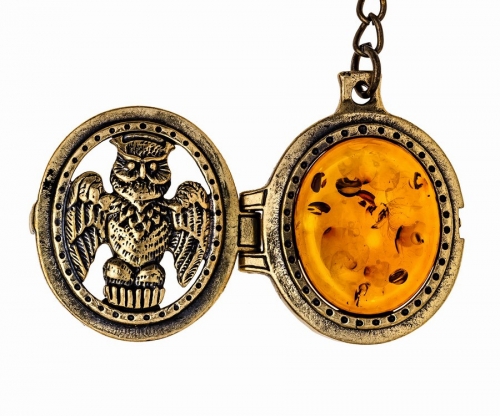 Keychain Medallion Owl N138U3