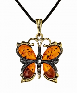 Butterfly pendant without rhinestones BHV29R