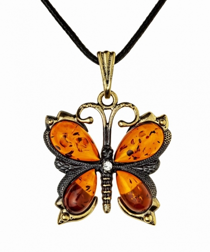 Butterfly pendant without rhinestones BHV29R