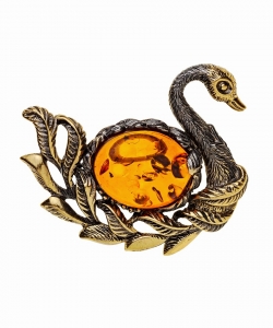 Brooch Swan large DEHAV3