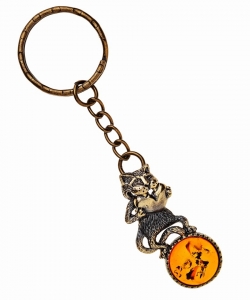 Keychain Cat with a heart on a ball GI6Q7P