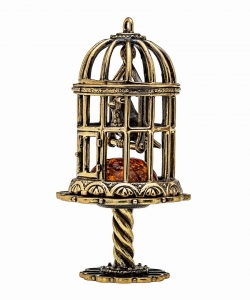 Bird in a cage without a stand YR0HU2