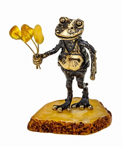 Frog with a bouquet ZXY2X6