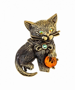 Brooch Kitten Mustache MM9J3Z