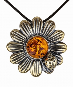 Pendant Daisy with ladybug D3MIBG