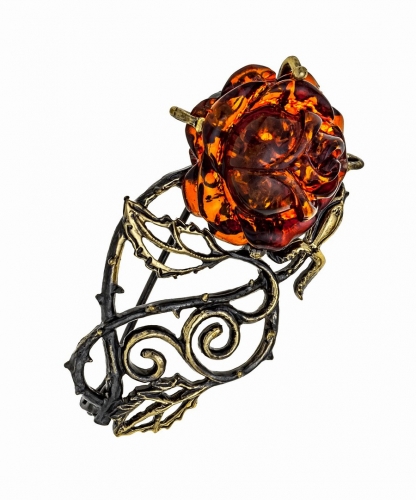 Brooch Rose Openwork ERYZFH