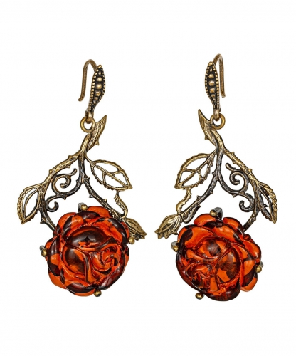 Earrings rose openwork 9GJ219