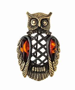 Brooch Owl in a vest 739X9I