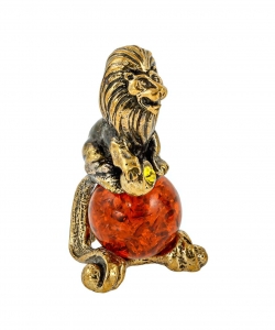 Zodiac sign Leo with stone WZVCVV