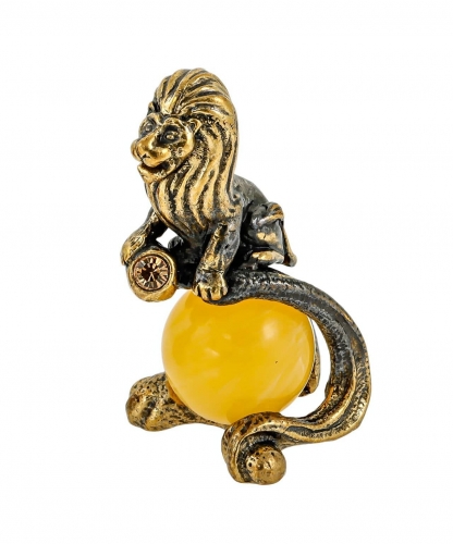 Zodiac sign Leo with stone WZVCVV