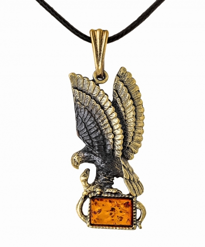 Eagle pendant with snake OERQTN