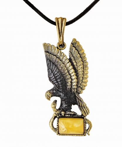 Eagle pendant with snake OERQTN