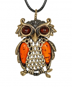 Owl pendant on a branch WR47JU