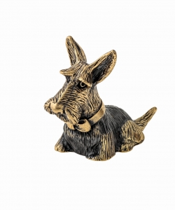 Dog Scotch Terrier with bow without stand JGTU7E