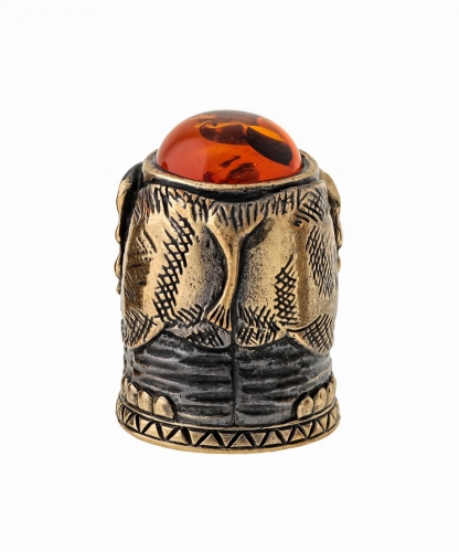 Elephant thimble with cabochon LKISWE