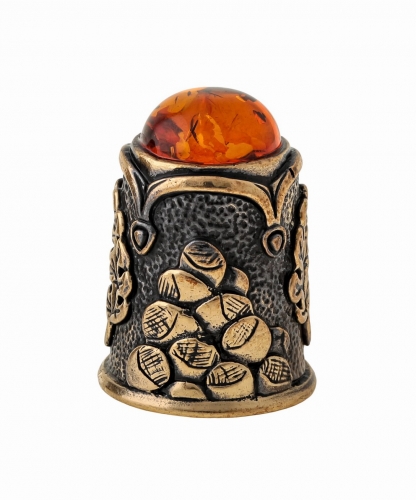 Squirrel thimble with nuts and cabochon SP9MZQ