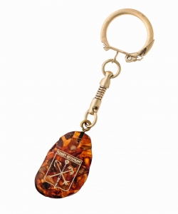 Keychain Amber Coat of Arms of St. Petersburg PGVQMB