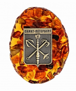 Magnet SPB Amber Coat of Arms of St. Petersburg 7DSB2H