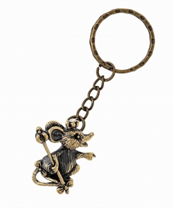 Keychain Mouse in a crown with a Scepter PXTFW1