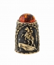 Thimble Bronze Horseman with cabochon JZWVP8