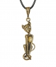 Pendant Cat-2 with amber WHE1IL