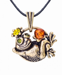 Frog pendant with circle ball TKPJVW