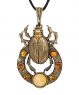 Scarab beetle pendant on a circle KQFWJL