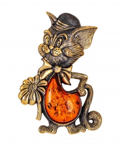 Brooch Cat Tom 9214BA