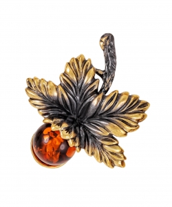 Brooch Leaf with berry XQVJH9