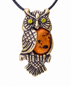 Pendant Owl on a branch D6L1QD