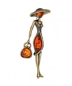 Brooch Lady going out FIS53R