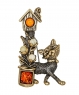 Brooch Cat with Starling XWA6YT