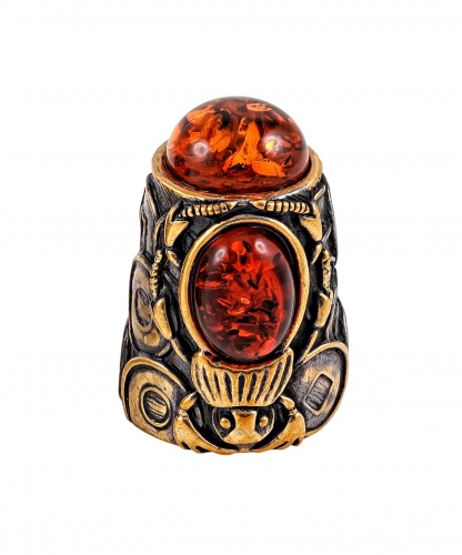 Thimble Egyptian beetle with cabochon FABI9L