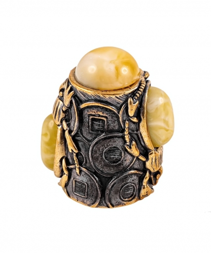 Thimble Egyptian beetle with cabochon FABI9L