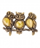 Brooch Owl trio U483FA