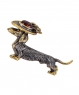 Brooch Dog Dachshund Musketeer S4632F