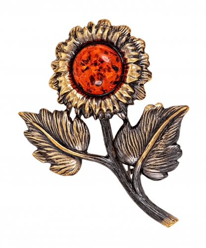 Brooch Sunflower field WLJV1J