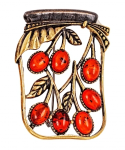 Brooch Jar of Cherry Jam ZCBSAT